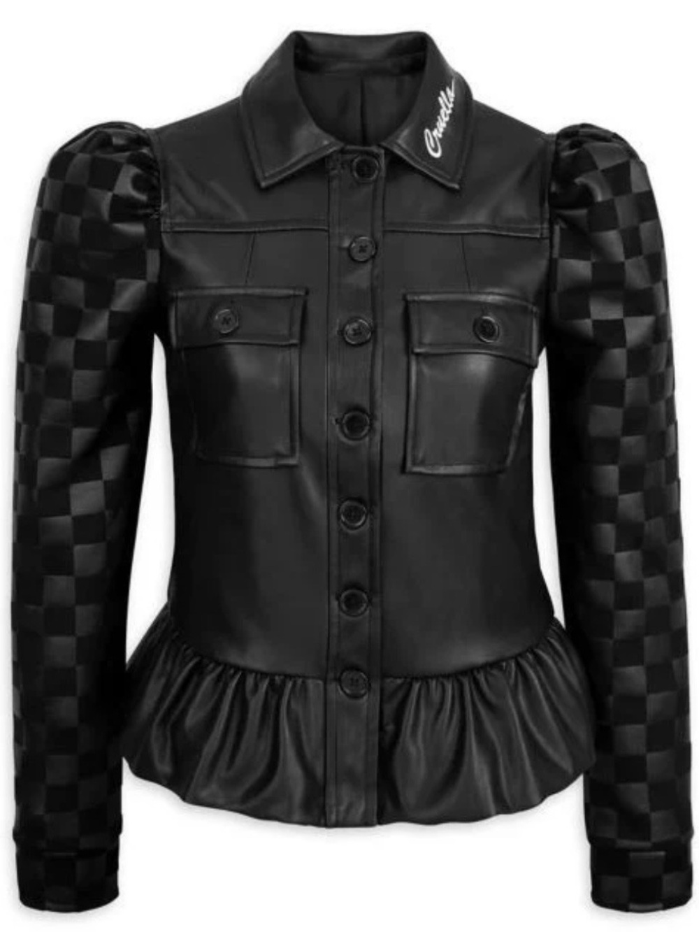Disney Cruella Live Action Faux Leather Jacket by Her Universe Sz S